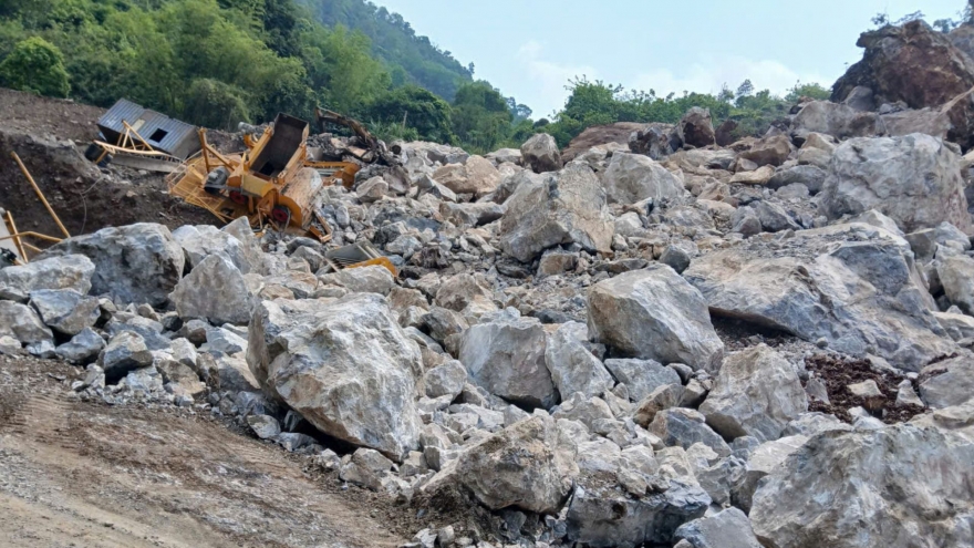 Sạt lở mỏ đá ở Cẩm Giàng, Thái Nguyên